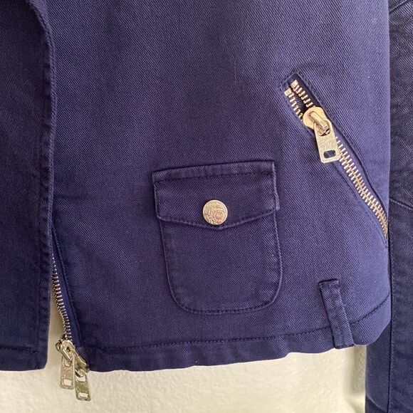 MCQ Alexander McQueen Navy Blue Biker Jacket - Picture 10 of 12